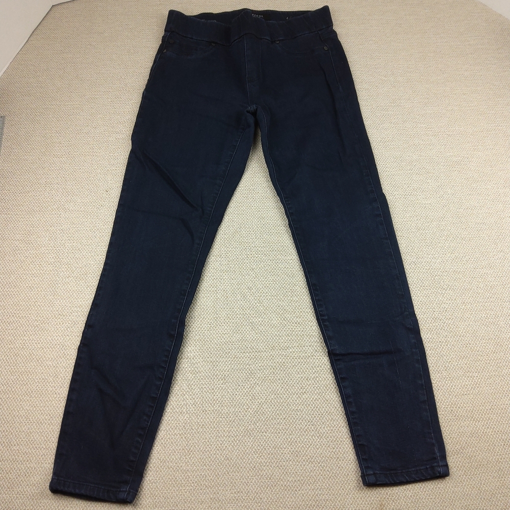 Liverpool Jeans The‎ Denim Legging, Dark Blue, Black Snaps, Womens Size 6